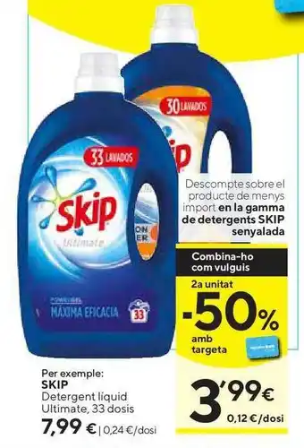 Caprabo Skip Detergent Liquid Ultimate 33 dosis oferta