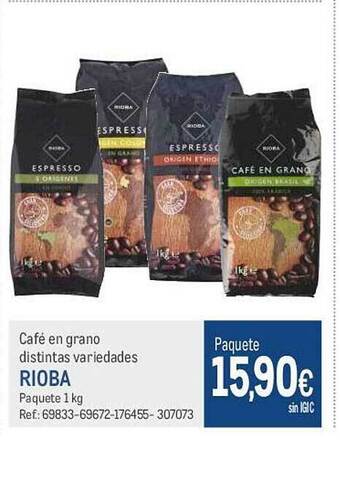 Makro Café en grano distintas variedades rioba oferta