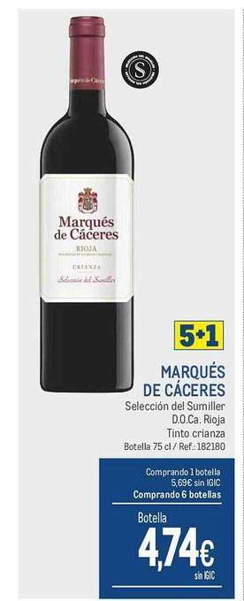 Makro Marqués de cáceres oferta