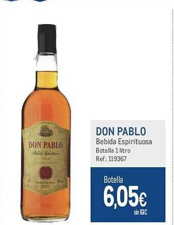 Makro Don pablo bebida espirituosa botella oferta
