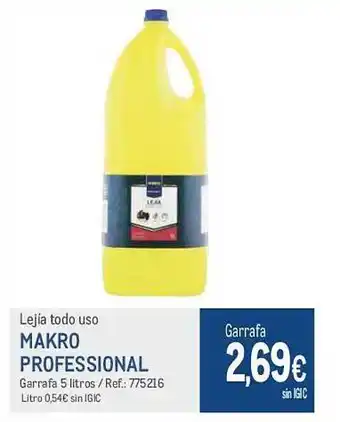 Makro Lejía todo suso makro professional oferta