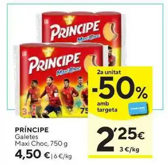 Caprabo Príncipe Galetes Maxi Choc 750g oferta