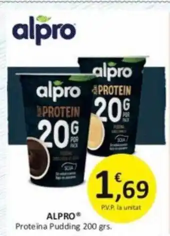 SPAR Fragadis Alpro proteina pudding oferta