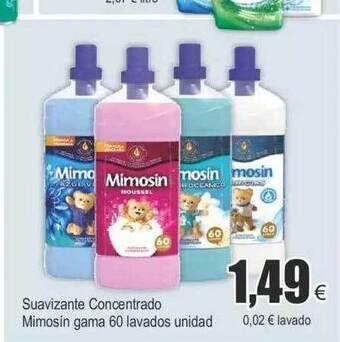 FROIZ Suavizante concentrado mimosin gama 60 lavados oferta
