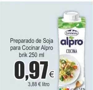 FROIZ Preparado de soja para cocinar alpro brik oferta