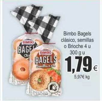 FROIZ Bimbo bagels clásico semillas o brioche oferta