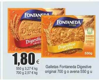 FROIZ Galletas fontaneda digestive original o avena oferta