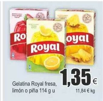 FROIZ Gelatina royal fresa limón o piña oferta