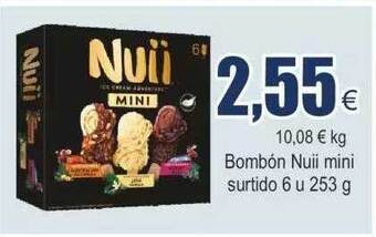 FROIZ Bombón nuii mini surtido oferta