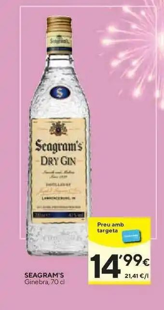 Caprabo Seagram's Ginebra 70cl oferta