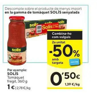 Caprabo Solís Tomàquet Fregit 360g oferta