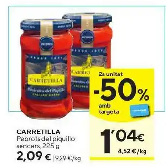 Caprabo Carretilla Pebrots Del Piquillo Sencers 225g oferta
