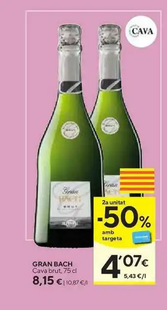 Caprabo Gran Bach Cava Brut 75cl oferta