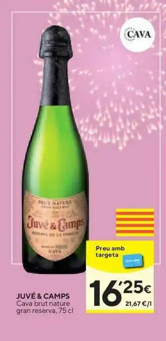 Caprabo Juvé & Camps Cava Brut Nature Gran Reserva 75cl oferta