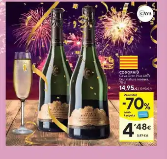 Caprabo Codorniu Cava Gran Plus Ultra Brut Nature Reserva 75cl oferta