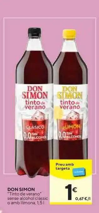 Caprabo Don Simon Tinto de Verano 1,5L oferta