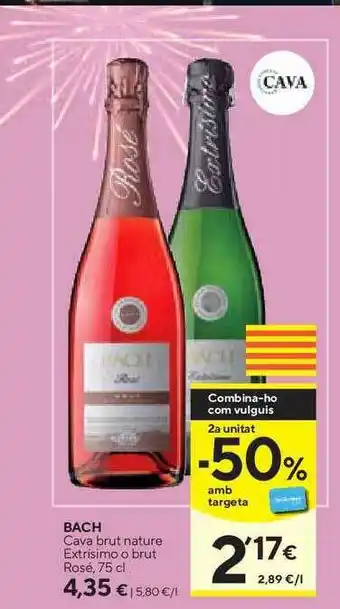 Caprabo Bach Cava Brut Nature Extrisimo O Brut Rosé 75cl oferta