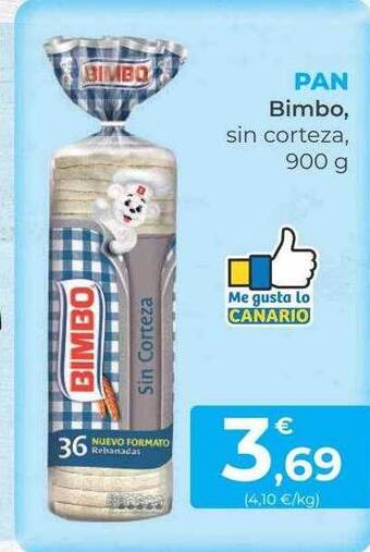 SPAR Gran Canaria Pan bimbo sin corteza oferta