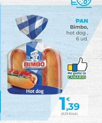 SPAR Gran Canaria Pan bimbo hot dog oferta