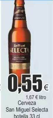 FROIZ Cerveza san miguel selecta botella oferta