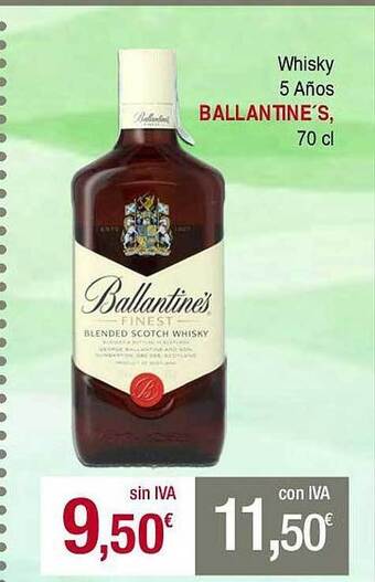 Masymas Whisky 5 años ballantine's oferta