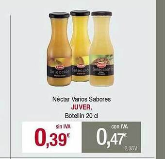 Masymas Néctar varios sabores juver botellín oferta