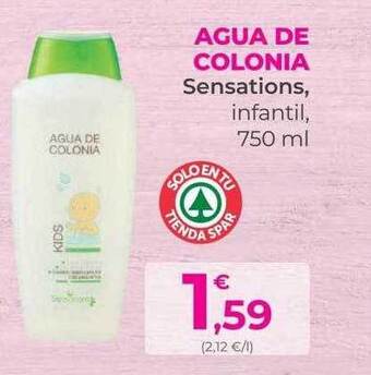 SPAR Gran Canaria Agua de colonia sensations infantil oferta