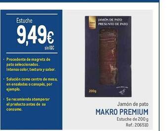 Makro Jamón de pato makro premium oferta