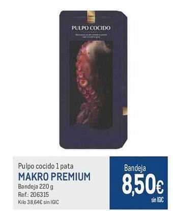 Makro Pulpo cocido 1 pata makro premium oferta