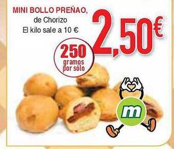 Masymas Mini bollo preñao de chorizo oferta