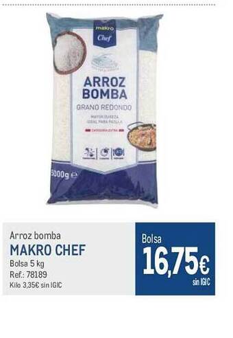 Makro Arroz bomba makro chef oferta