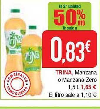 Masymas La 2a unidad 50% dto trina manzana o manzana zero oferta