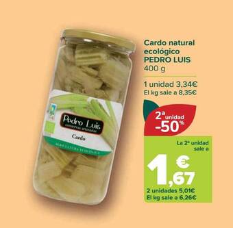 Carrefour 2a unidad -50% cardo natural ecológico pedro luis oferta