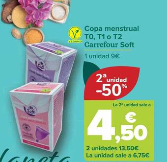 Carrefour Copa menstrual t0 t1 o t2 carrefour oferta