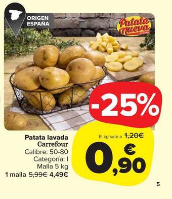 Carrefour Market Patata lavada oferta