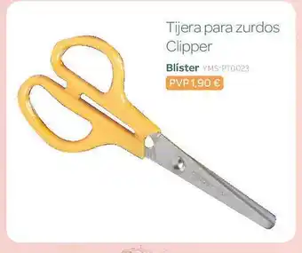 Tijera para zurdos clipper blíster