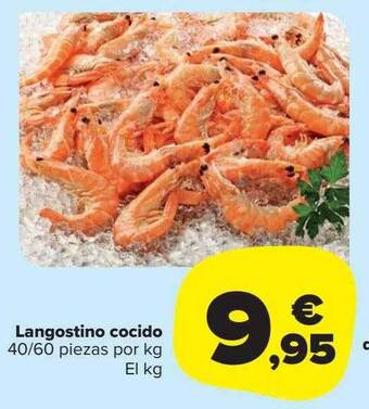 Carrefour Market Langostino cocido 40-60 piezas por kg el kg oferta