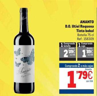 Makro Ananto d.o. utiel requena tinto bobal oferta