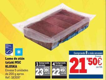 Makro Lomo de atún tataki msc kloska oferta