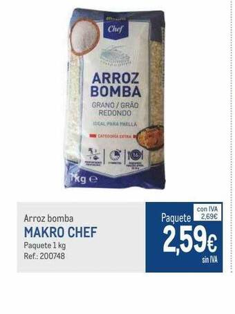 Makro Arroz bomba makro chef oferta