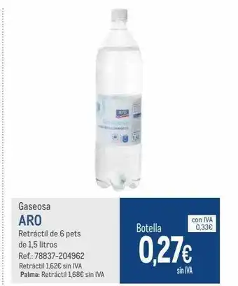Makro Gaseosa aro retráctil de 6 pets oferta