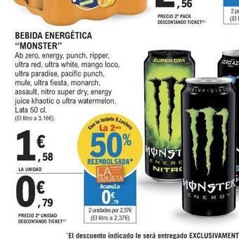 E.Leclerc Bebida energética oferta