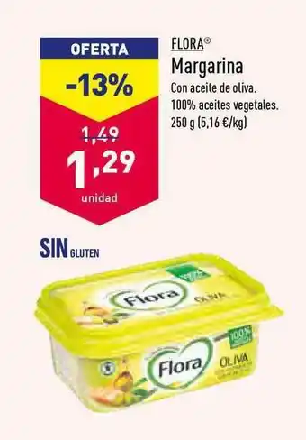 ALDI Flora Margarina 250g oferta