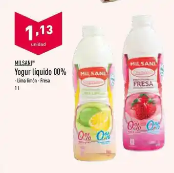ALDI Milsani Yogur Líquido 00% 1L oferta