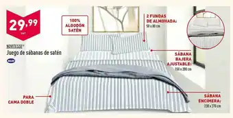 ALDI Novitesse Juego De Sábanas De Satén oferta
