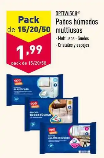 ALDI Optiwisch Paños Húmedos Multiusos oferta