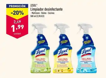 ALDI Lysol Limpiador Desinfectante 500ml oferta