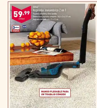 ALDI Quigg Aspirador Inalámbrico 2 En 1 oferta