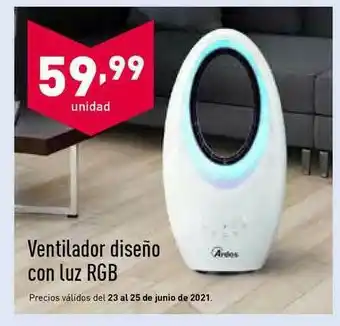 ALDI Ventilador Diseño Con Luz Rgb oferta