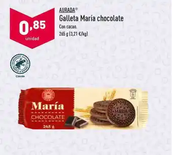 ALDI Aurada Galleta María Chocolate 265g oferta